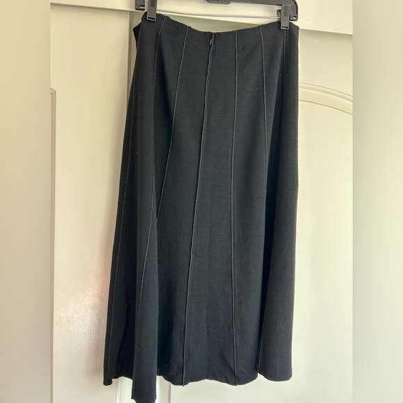Eileen Fisher Dresses & Skirts - EILEEN FISHER Black Wool Seamed A-Line Skirt, Sz M NWOT